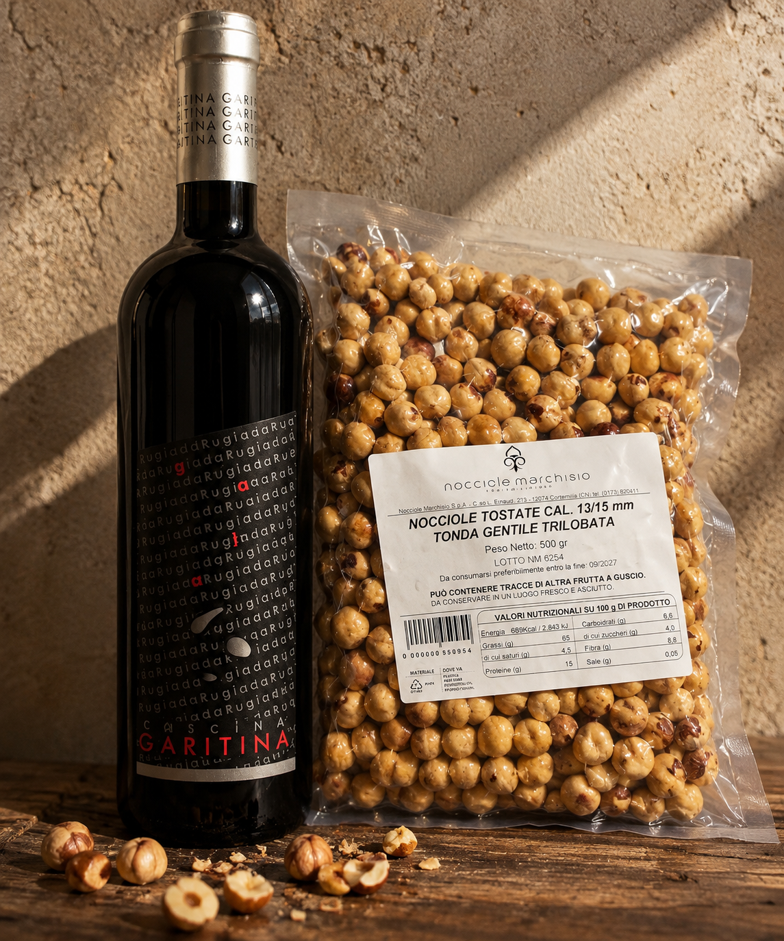 Ristede Hasselnødder fra Piemonte – Tonda Gentile Trilobata 500 g
